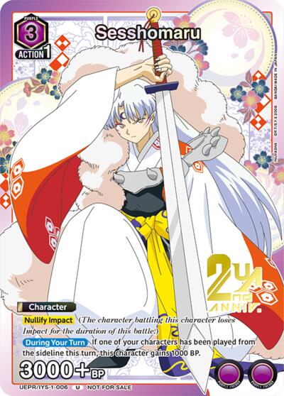 Sesshomaru (006) Union Arena Promotion Cards Uncommon Union Arena card — value and price