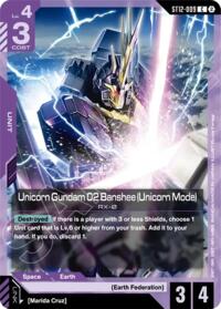 Unicorn Gundam 02 Banshee (Unicorn Mode) - Gundam Card Game Starter Deck 12: Raging Onslaught trading card