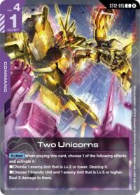 Two Unicorns - Gundam Card Game Starter Deck 12: Raging Onslaught trading card