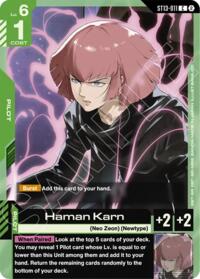 Haman Karn - Gundam Card Game Starter Deck 13: Silent Barrage trading card