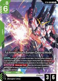 Full Armor Unicorn Gundam (Destroy Mode) - Gundam Card Game Starter Deck 14: Heavy Dominion trading card