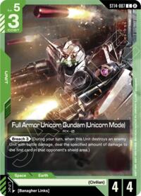 Full Armor Unicorn Gundam (Unicorn Mode) - Gundam Card Game Starter Deck 14: Heavy Dominion trading card