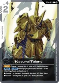 Natural Talent - Gundam Card Game Starter Deck 14: Heavy Dominion trading card