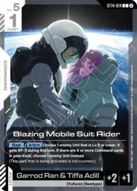 Blazing Mobile Suit Rider - Gundam Card Game Starter Deck 14: Heavy Dominion trading card