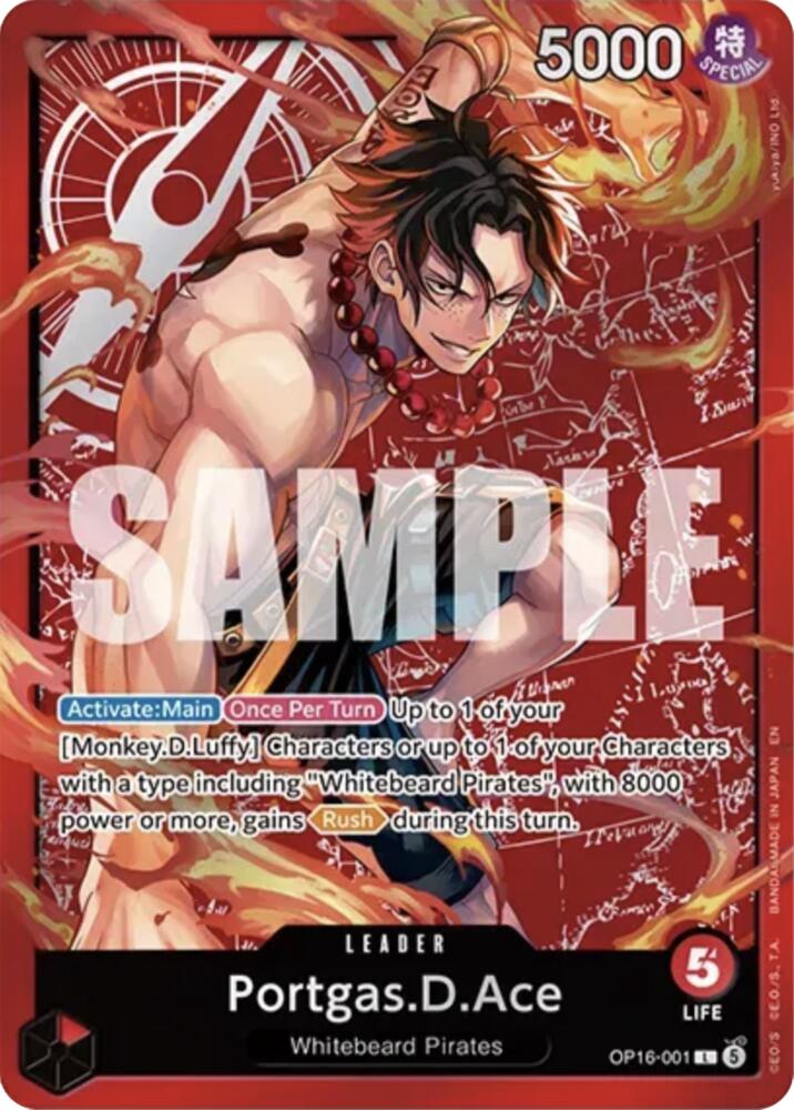 Portgas.D.Ace (Ace Deck) OP16-001 from Set Sail Deck Set