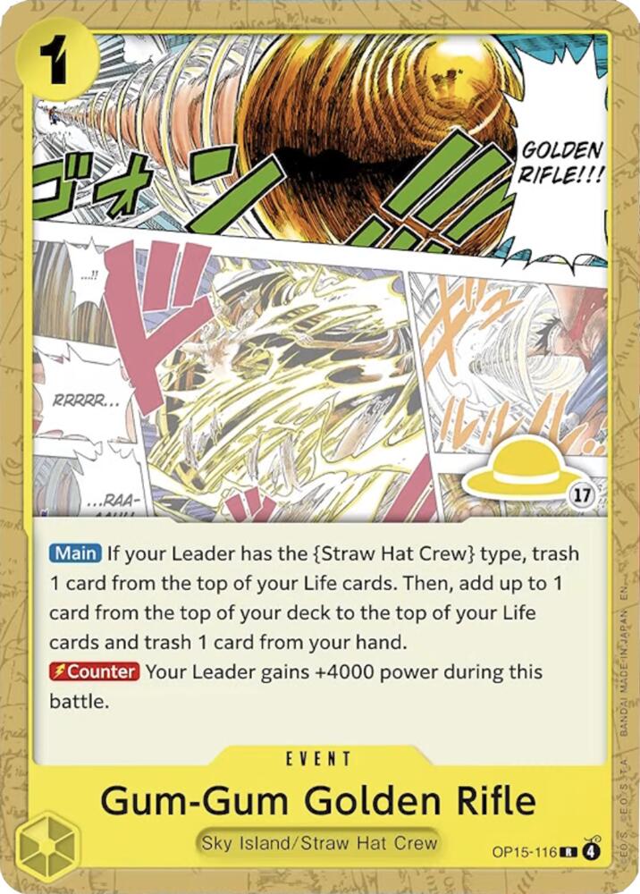Gum-Gum Golden Rifle (Luffy Deck) #OP15-116 — Set Sail Deck Set