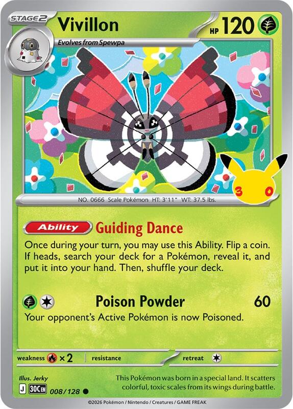 Vivillon 008/128 from ME: 30th Celebration