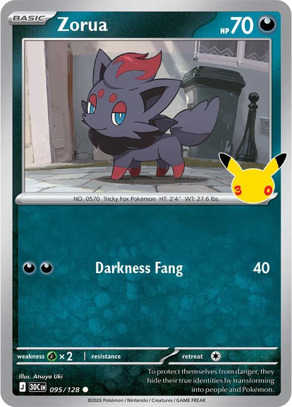 Zorua 095/128 from ME: 30th Celebration