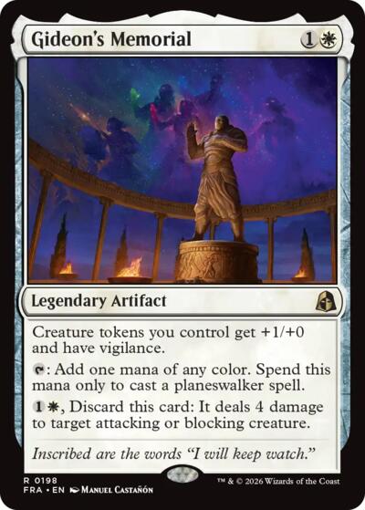 Gideon's Memorial from FRA #198, Magic: The Gathering card