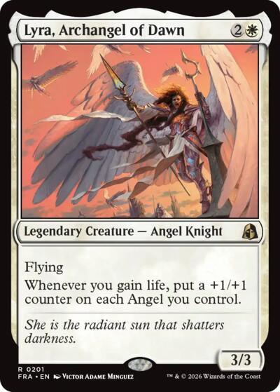 Lyra, Archangel of Dawn from FRA #201, Magic: The Gathering card