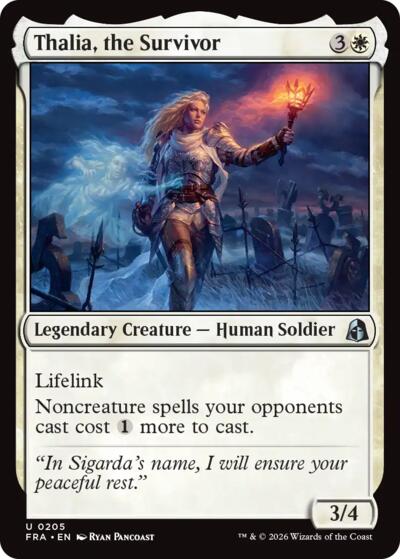 Thalia, the Survivor from FRA #205, Magic: The Gathering card