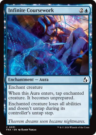 Infinite Coursework from FRA #31, Magic: The Gathering card