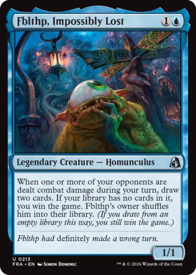 Fblthp, Impossibly Lost from FRA #213, Magic: The Gathering card