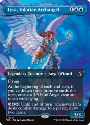 Lyra, Tolarian Archangel (Borderless) #301 – Reality Fracture (Rare)