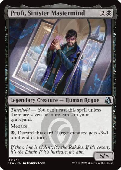 Proft, Sinister Mastermind FRA 235 Magic card