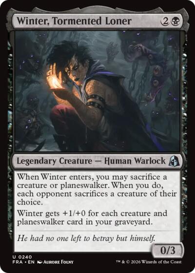 Winter, Tormented Loner from FRA #240, Magic: The Gathering card