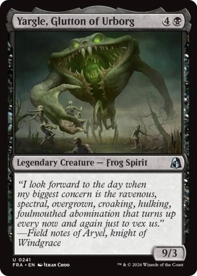 Yargle, Glutton of Urborg from FRA #241, Magic: The Gathering card