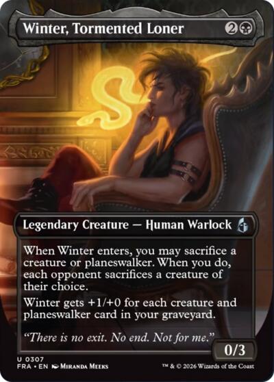 Winter, Tormented Loner (Borderless) FRA 307 Magic card
