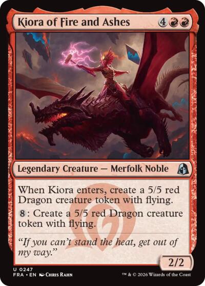 Kiora of Fire and Ashes from FRA #247, Magic: The Gathering card