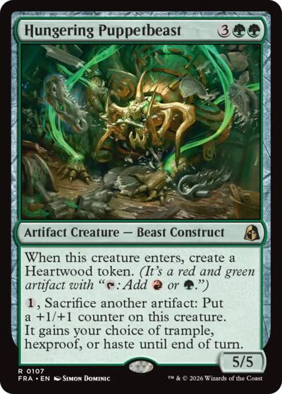 Hungering Puppetbeast from FRA #107, Magic: The Gathering card