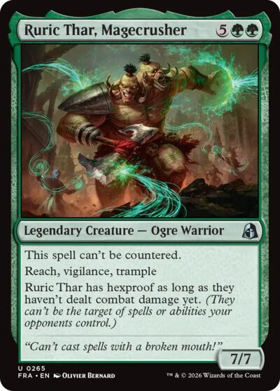 Ruric Thar, Magecrusher from FRA #265, Magic: The Gathering card