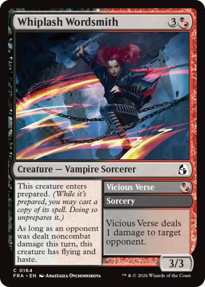 Whiplash Wordsmith from FRA #164, Magic: The Gathering card