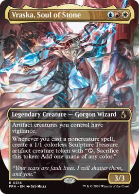 Vraska, Soul of Stone (Borderless) #318 – Reality Fracture (Rare)