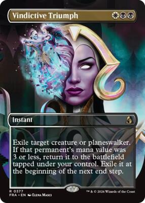 Vindictive Triumph (Borderless) #377 – Reality Fracture (Rare)