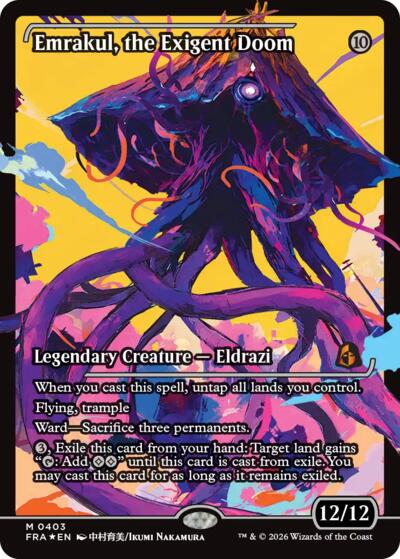 Emrakul, the Exigent Doom (Showcase) from FRA #403, Magic: The Gathering card