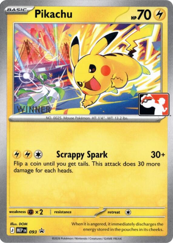 Pikachu - 093 (Winner) — MEP Black Star Promos #093