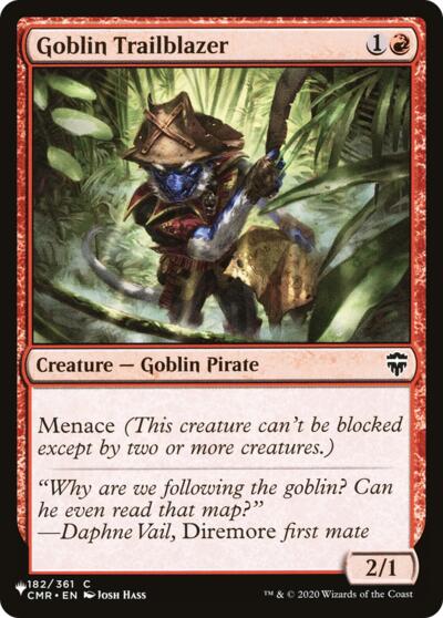 Goblin Trailblazer (The List) from PLST #CMR-182, Magic: The Gathering card