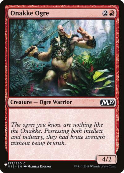 Onakke Ogre (The List) from LIST #M19-153, Magic: The Gathering card