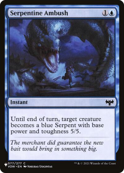 Serpentine Ambush (The List) from PLST #VOW-77, Magic: The Gathering card