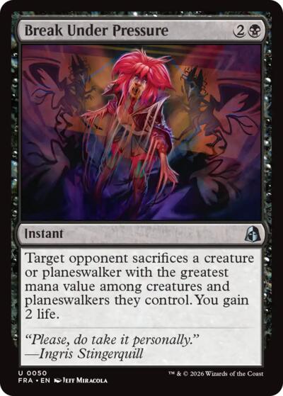 Break Under Pressure from FRA #50, Magic: The Gathering card