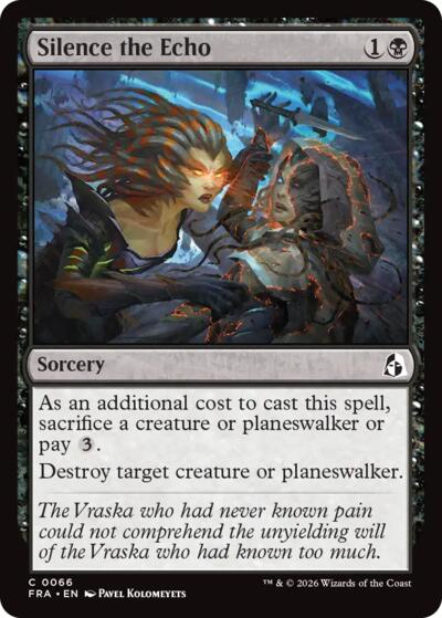 Silence the Echo from FRA #66, Magic: The Gathering card