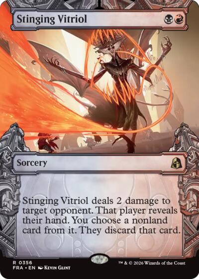 Stinging Vitriol (Showcase) from FRA #356, Magic: The Gathering card