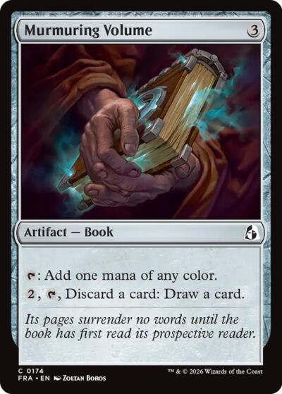 Murmuring Volume from FRA #174, Magic: The Gathering card