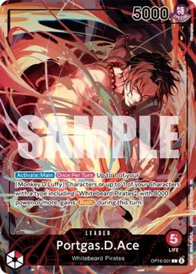 Portgas.D.Ace (Official Playmat - Flame-Flame Fruit Coliseum Edition) OP16-001 – One Piece Promotion Cards (L)