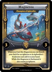 Magneros - Champion of Aphrodite - Elestrals Shattered Stars - Ethereal trading card