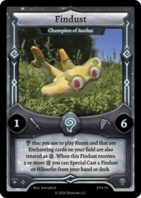 Findust - Champion of Aeolus - Elestrals Shattered Stars - Ethereal trading card