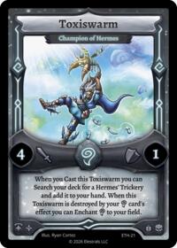 Toxiswarm - Champion of Hermes - Elestrals Shattered Stars - Ethereal trading card