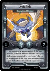 Avialith - Champion of Hermes - Elestrals Shattered Stars - Ethereal trading card