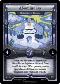 Abominursa - Champion of Khione - Elestrals Shattered Stars - Ethereal trading card