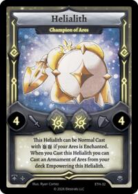 Helialith - Champion of Ares - Elestrals Shattered Stars - Ethereal trading card