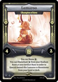 Lumaroo - Champion of Ares - Elestrals Shattered Stars - Ethereal trading card
