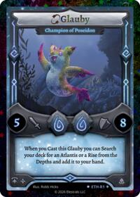 Glauby - Champion of Poseidon (Stellar) - Elestrals Shattered Stars - Ethereal trading card