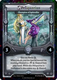 Peliquarius - Champion of Aphrodite (Stellar) - Elestrals Shattered Stars - Ethereal trading card