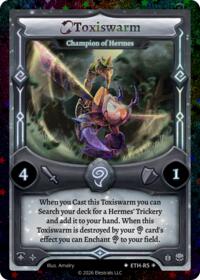 Toxiswarm - Champion of Hermes (Stellar) - Elestrals Shattered Stars - Ethereal trading card