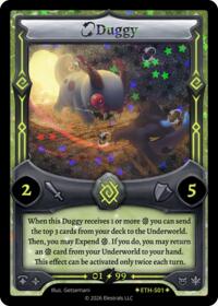 Duggy (Serialized) - Elestrals Shattered Stars - Ethereal trading card