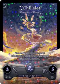 Chillalotl - Champion of Khione (Serialized) - Elestrals Shattered Stars - Ethereal trading card